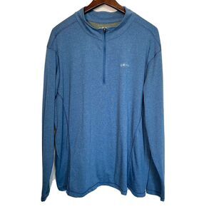 Orvis Top Men XXL Blue 1/4 Zip Lightweight Sweater Pullover Outdoor Fishing Golf